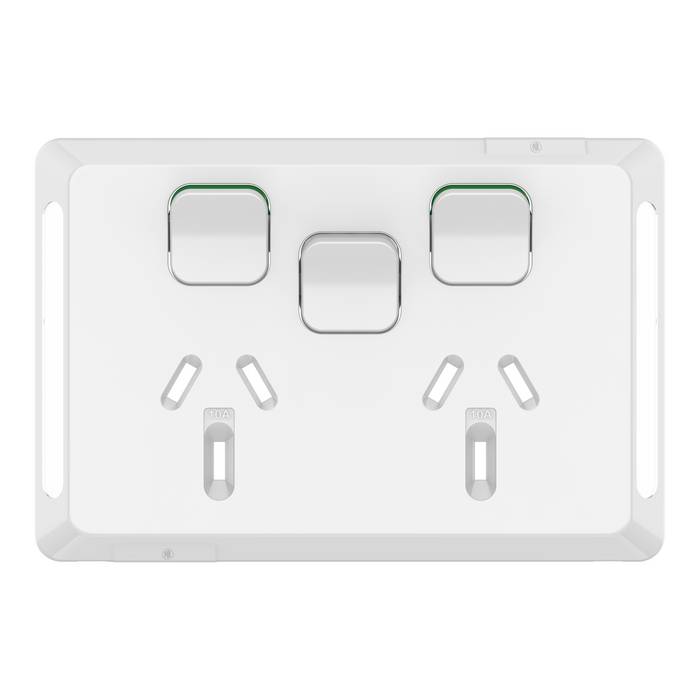 Iconic Skin Socket SwHorizTwin 1ExSw 10A250V XW