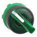 Schneider Green illuminated selector switch head 2-position spring ret