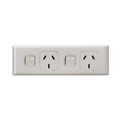 Legrand HPM Double outlet 10A arch White