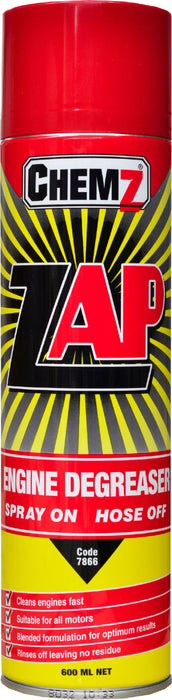 Chemz Zap Engine Degeaser Spray On Hose Off Quality Engine Cleaner