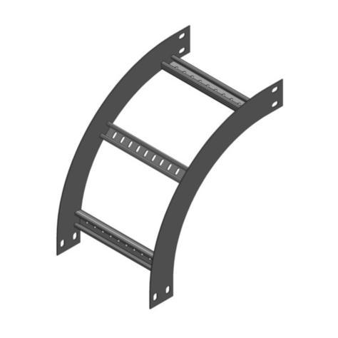 Mssmec 12A CABLE LADDER EXTERNAL RISER 900MM WIDE WITH 300 RADIUS A