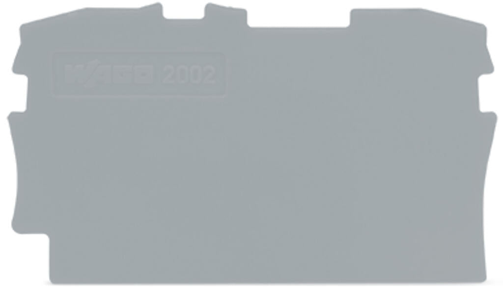 EngComp Wago End and intermediate plate 0.8 mm thick, gray