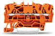 EngComp Wago 3-conductor through terminal block suitable for Ex e II applications, orange