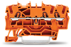 EngComp Wago 3-conductor through terminal block suitable for Ex e II applications, orange