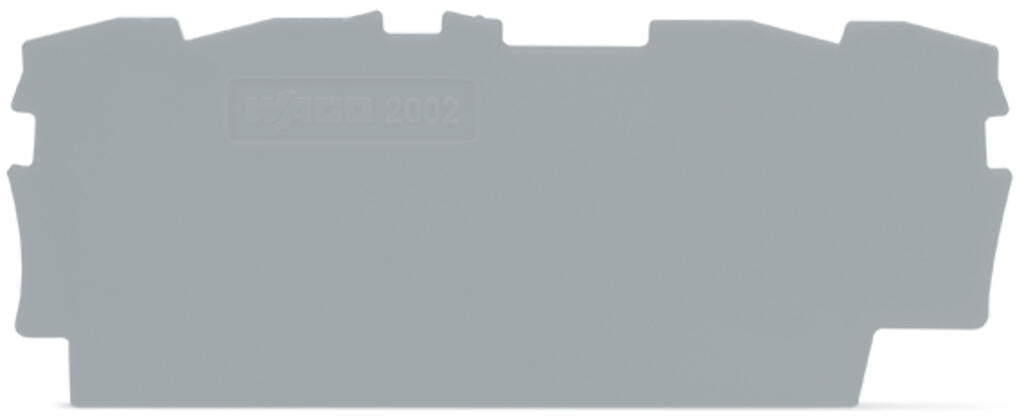 EngComp Wago End and intermediate plate 0.8 mm thick, gray