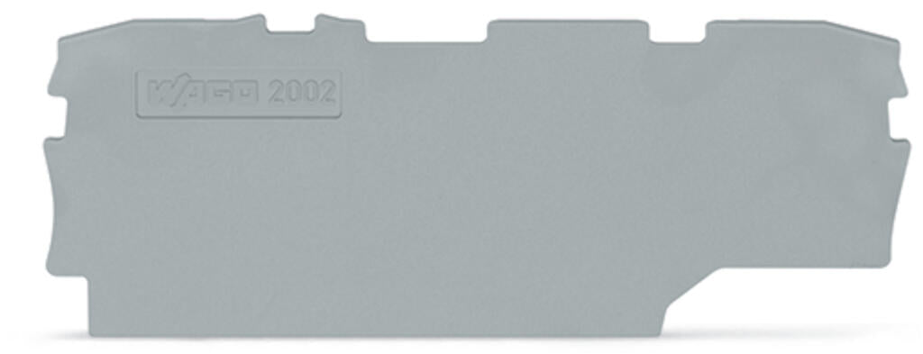 EngComp Wago End and intermediate plate 1 mm thick, gray