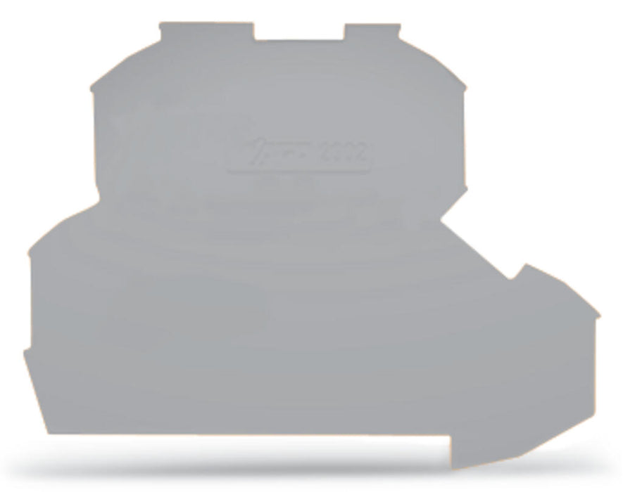 EngComp Wago End and intermediate plate 0.8 mm thick, gray