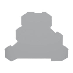 EngComp Wago End and intermediate plate 0.8 mm thick, gray