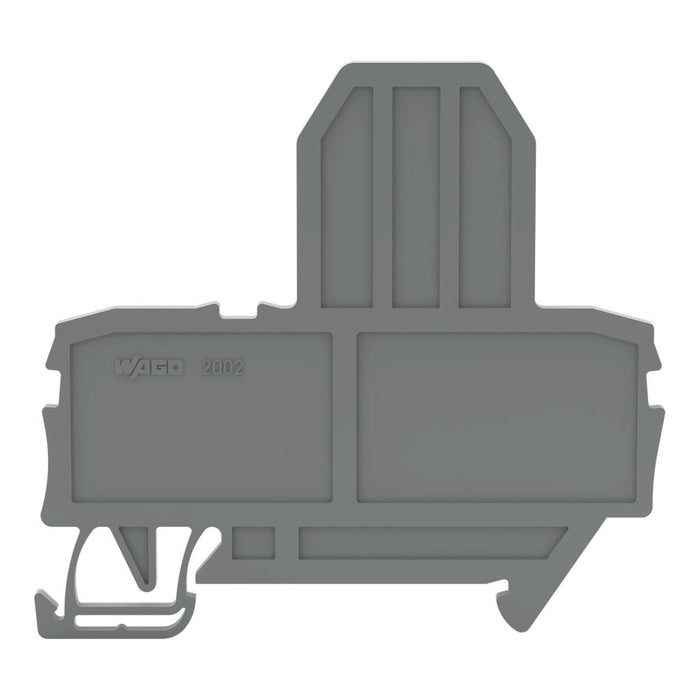 EngComp Wago End plate for fuse terminal blocks 2 mm thick, gray