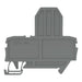 EngComp Wago End plate for fuse terminal blocks 2 mm thick, gray