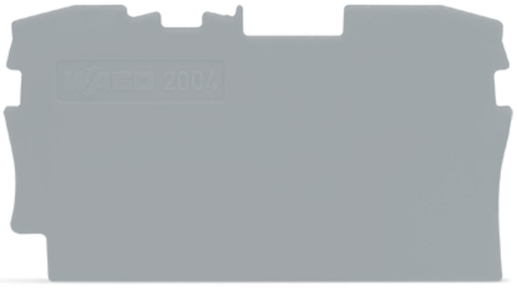 EngComp Wago End and intermediate plate 1 mm thick, gray