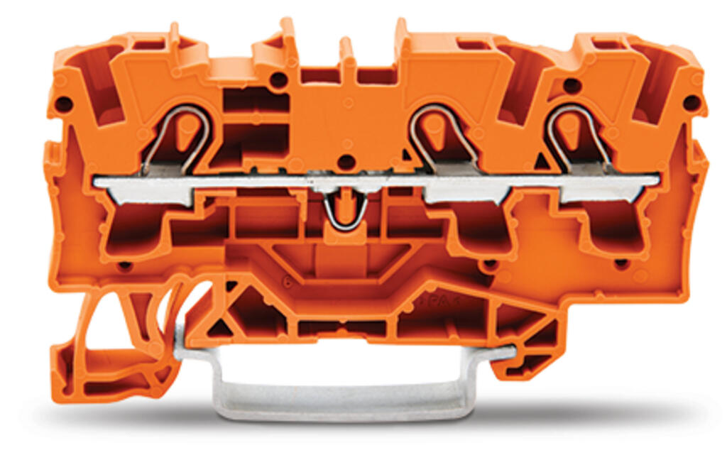 EngComp Wago 3-conductor through terminal block suitable for Ex e II applications, orange