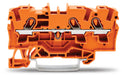 EngComp Wago 3-conductor through terminal block suitable for Ex e II applications, orange