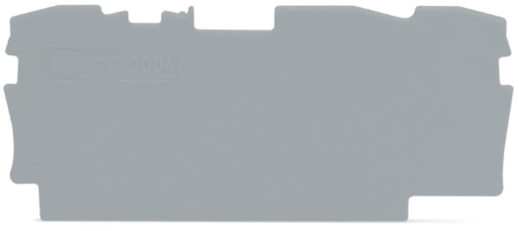EngComp Wago End and intermediate plate 1 mm thick, gray