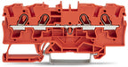 EngComp Wago 4-conductor through terminal block suitable for Ex e II applications, orange