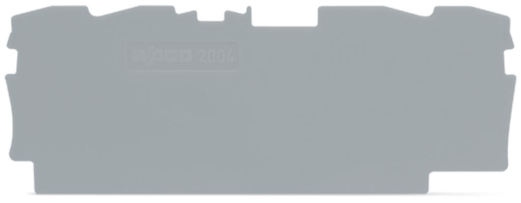 EngComp Wago End and intermediate plate 1 mm thick, gray