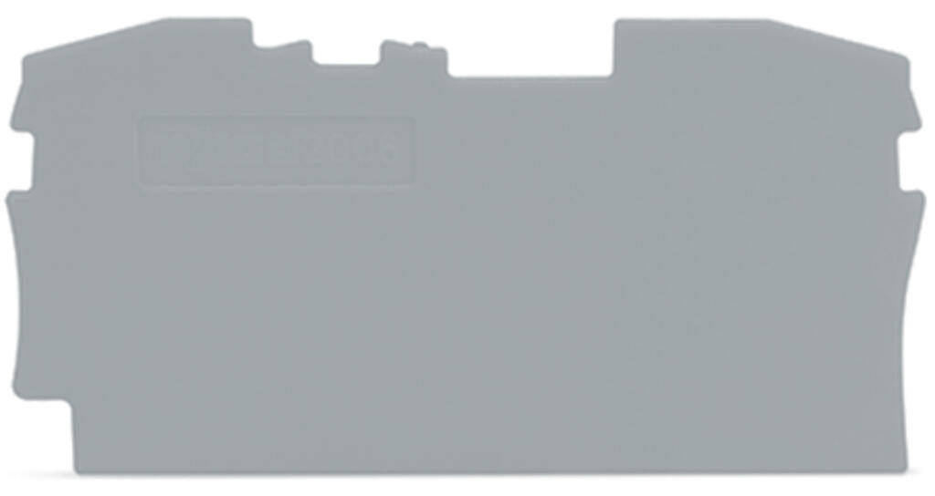 EngComp Wago End and intermediate plate 1 mm thick, gray