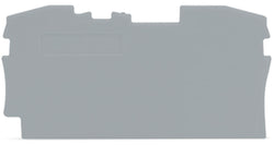 EngComp Wago End and intermediate plate 1 mm thick, gray