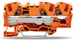 EngComp Wago 3-conductor through terminal block suitable for Ex e II applications, orange