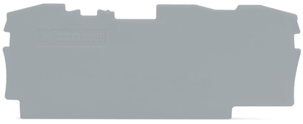 EngComp Wago End and intermediate plate 1 mm thick, gray