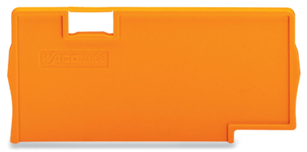 EngComp Wago Separator plate 2 mm thick oversized, orange