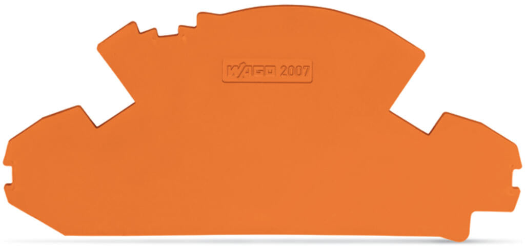 EngComp Wago End and separator plate 1.5 mm thick without lock-out seal option, orange