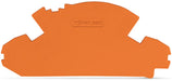 EngComp Wago End and separator plate 1.5 mm thick without lock-out seal option, orange