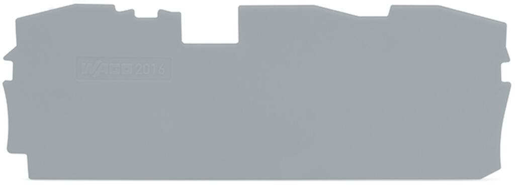 EngComp Wago End and intermediate plate 1 mm thick, gray