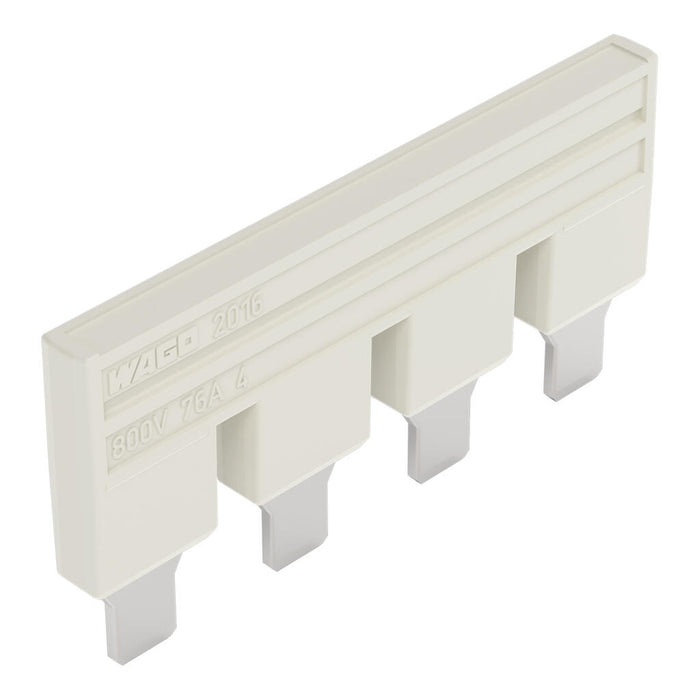 EngComp Wago Push-in type jumper bar insulated 4-way, light gray