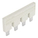 EngComp Wago Push-in type jumper bar insulated 4-way, light gray