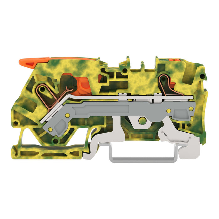EngComp Wago 2 Pole - Lever to Push Clamp Terminal - 6mm (Earth)