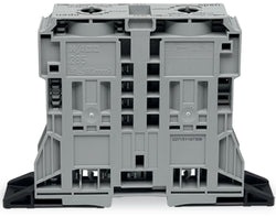 EngComp Wago 2-conductor through terminal block with fixing flange, gray