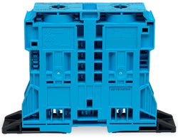 EngComp Wago 2-conductor through terminal block with fixing flange, blue