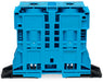 EngComp Wago 2-conductor through terminal block with fixing flange, blue