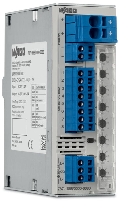 Engcomp  EPSITRON Electronic Circuit Breaker 8 x 1-10A IO 8-channel, w/ IO-Link Communication, 1/2/3/4/6/8/10A