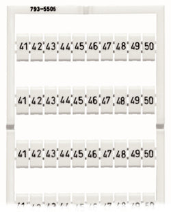 EngComp Wago WMB Multiple marking system Horizontal marking 41 ... 50 (10x), white