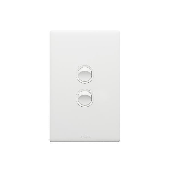 Excel Life Legrand EXCEL LIFE 2 GANG SWITCH 16A/16AX VERTICAL MATT WHITE
