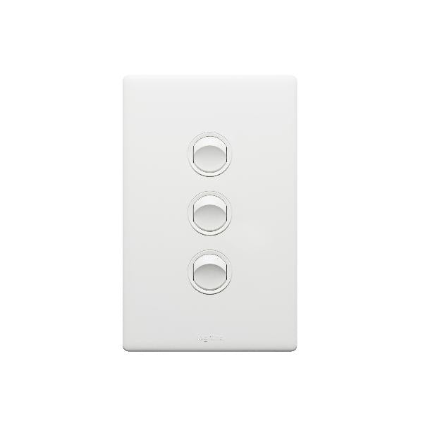 Excel Life Legrand EXCEL LIFE 3 GANG SWITCH 16A/16AX VERTICAL MATT WHITE