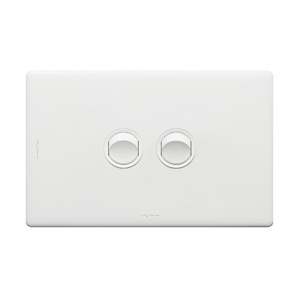 Excel Life Legrand EXCEL LIFE 2 GANG SWITCH 16A/16AX HORIZONTAL MATT WHITE