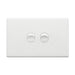Excel Life Legrand EXCEL LIFE 2 GANG SWITCH 16A/16AX HORIZONTAL MATT WHITE