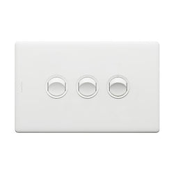Excel Life Legrand EXCEL LIFE 3 GANG SWITCH 16A/16AX HORIZONTAL MATT WHITE