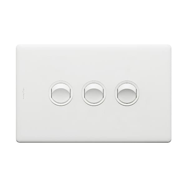 Excel Life Legrand EXCEL LIFE 3 GANG SWITCH 16A/16AX HORIZONTAL MATT WHITE