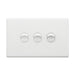 Excel Life Legrand EXCEL LIFE 3 GANG SWITCH 16A/16AX HORIZONTAL MATT WHITE