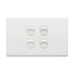 Excel Life Legrand EXCEL LIFE 4 GANG SWITCH 16A/16AX HORIZONTAL MATT WHITE