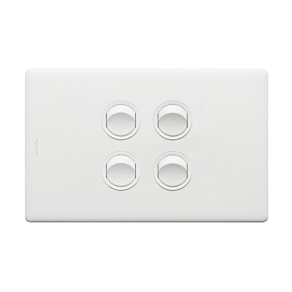 Excel Life Legrand EXCEL LIFE 4 GANG SWITCH 16A/16AX HORIZONTAL MATT WHITE