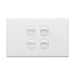 Excel Life Legrand EXCEL LIFE 4 GANG SWITCH 16A/16AX HORIZONTAL MATT WHITE