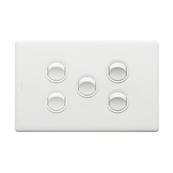 Excel Life Legrand EXCEL LIFE 5 GANG SWITCH 16A/16AX HORIZONTAL MATT WHITE