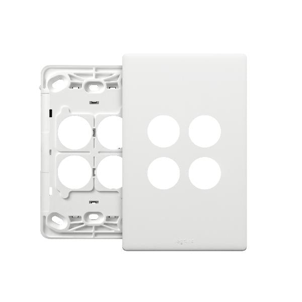 Excel Life Legrand EXCEL LIFE 4 GANG GRID & COVERPLATE MATT WHITE