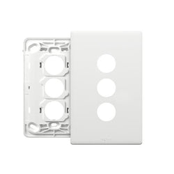 Excel Life Legrand EXCEL LIFE 3 GANG GRID & COVERPLATE MATT WHITE