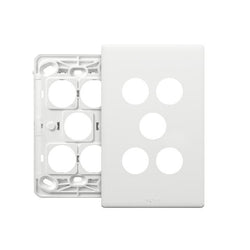 Excel Life Legrand EXCEL LIFE 5 GANG GRID & COVERPLATE MATT WHITE